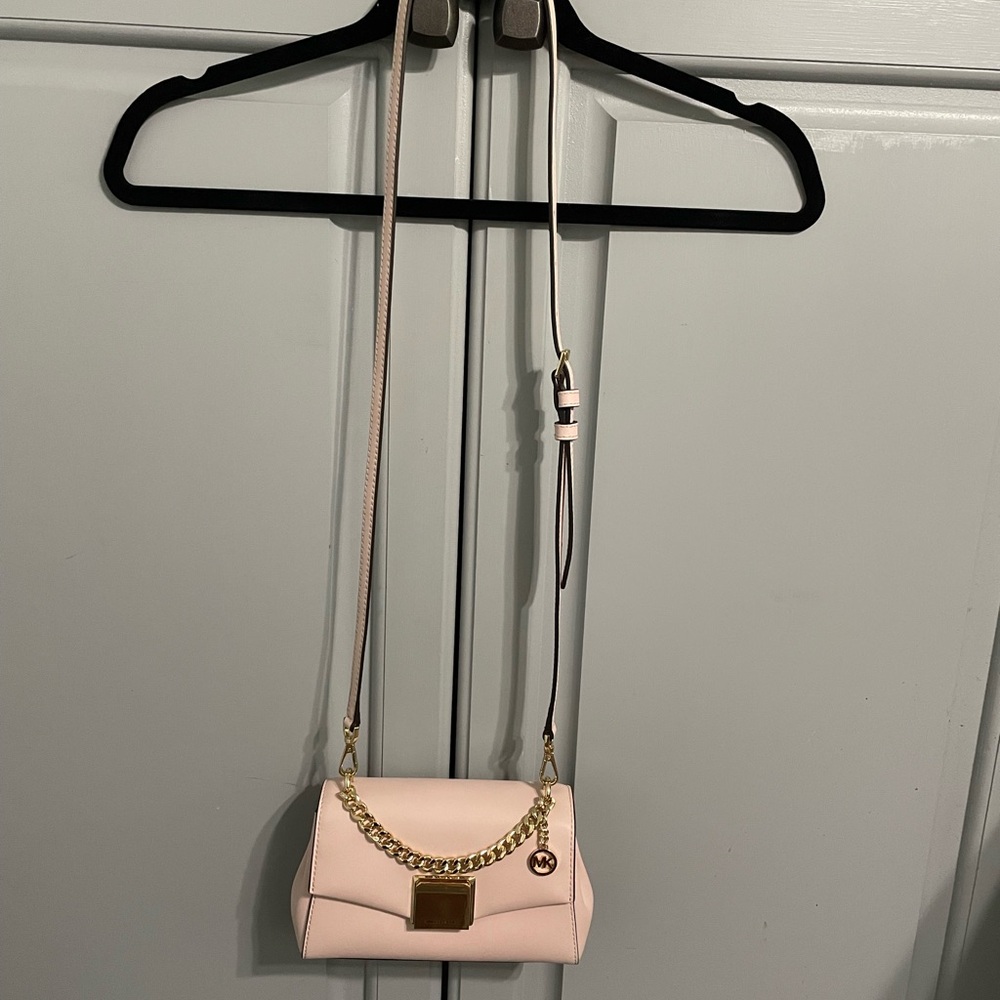 NWOT Michael Kors Lita Small Leather Crossbody in Blush Pink - Picture 8 of 10